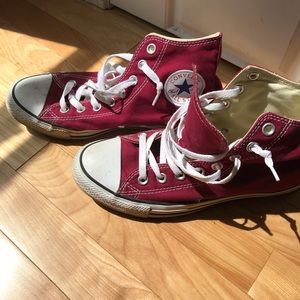 maroon converse high tops